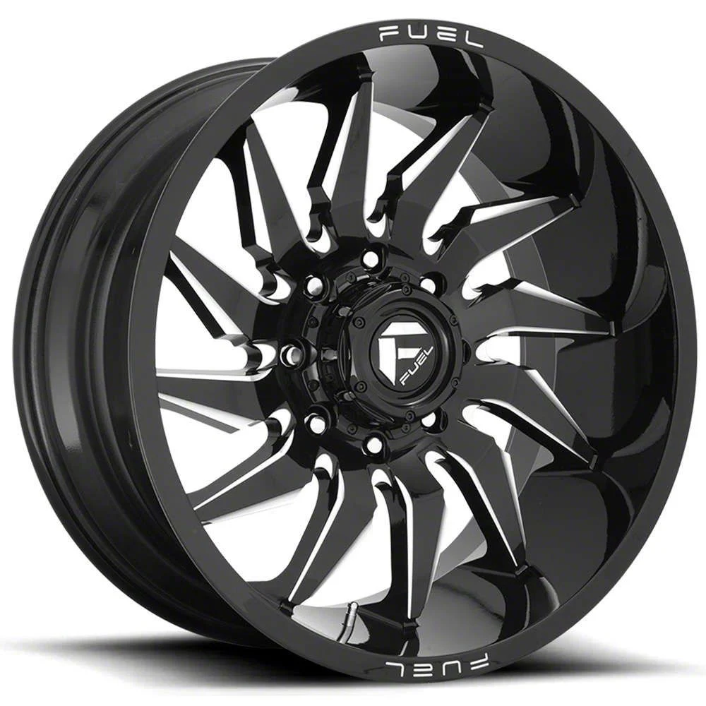 Fuel Wheels Saber Gloss Black Milled 8-Lug Wheel; 22x12; -44mm Offset (20-26 Sierra 3500 HD SRW)
