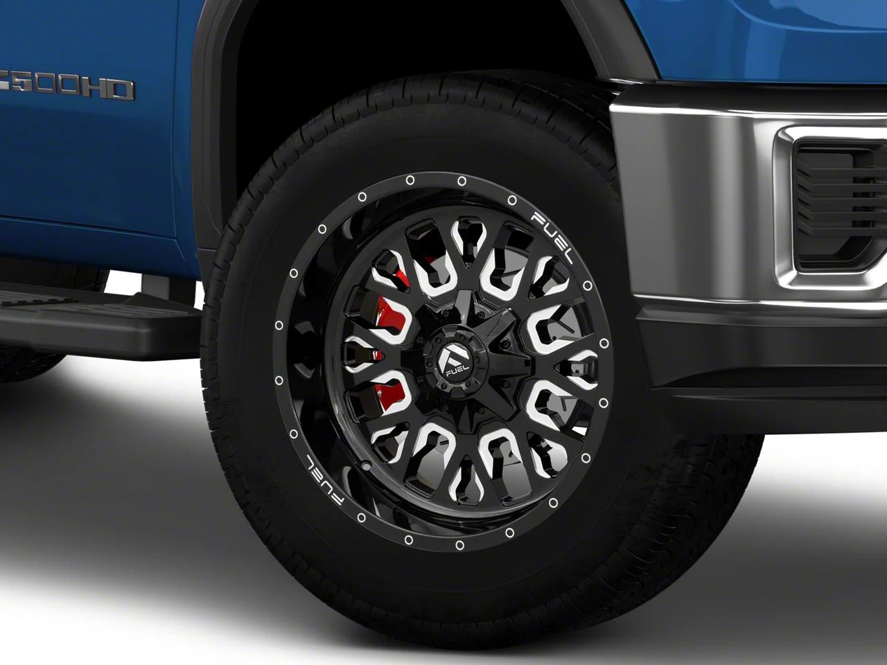 Fuel Wheels Stroke Gloss Black Milled 8-Lug Wheel; 20x10; -18mm Offset (20-26 Sierra 3500 HD SRW)