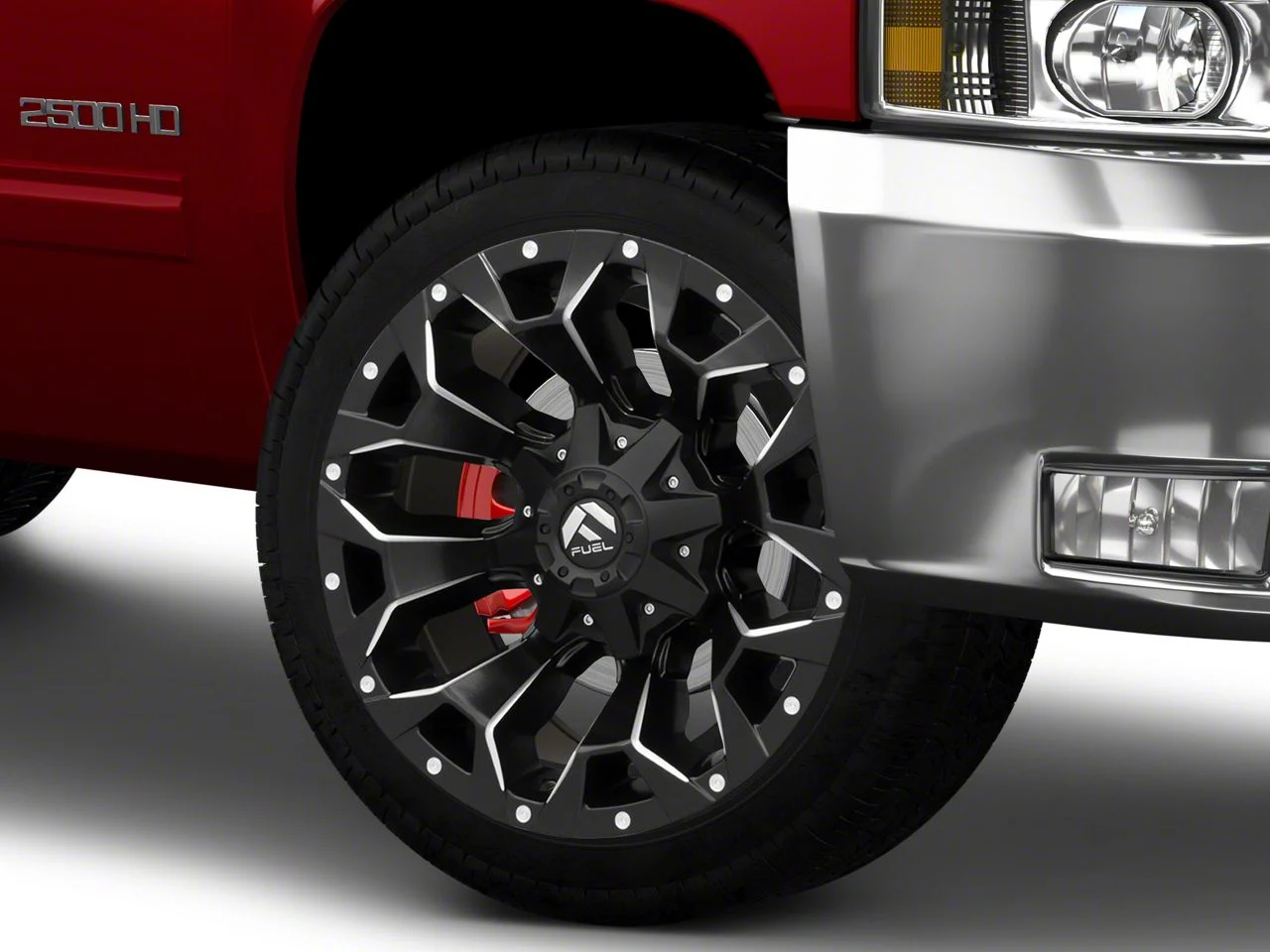 Fuel Wheels Assault Matte Black Milled 8-Lug Wheel; 22x10; -18mm Offset (07-10 Silverado 2500 HD)