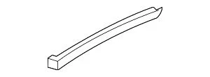 Upper Front Window Seal; Passenger Side (05-13 Corvette C6 Convertible)