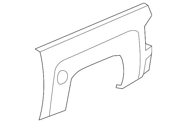 Truck Bed Panel; Right; Outer Panel Assembly (15-19 Sierra 3500 HD w/ 6.50-Foot Standard Box)