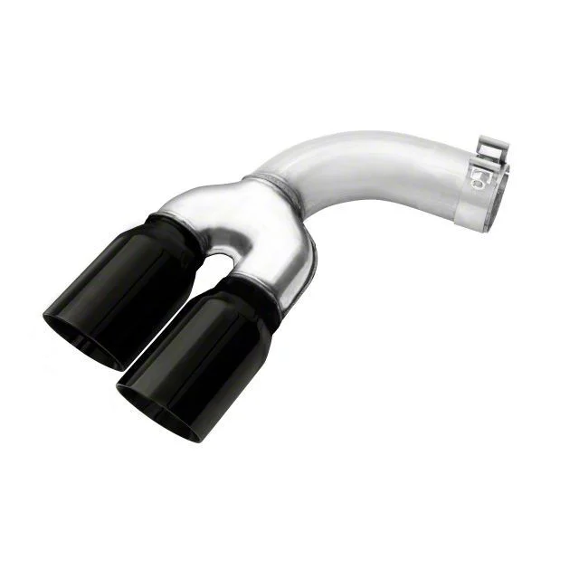 Direct Fit Exhaust Tips; 3.75-Inch; Black Chrome (19-26 5.3L Silverado 1500)