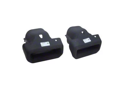 Exhaust Bezels; Black Chrome (19-26 Silverado 1500 w/ Factory Dual Exhaust)