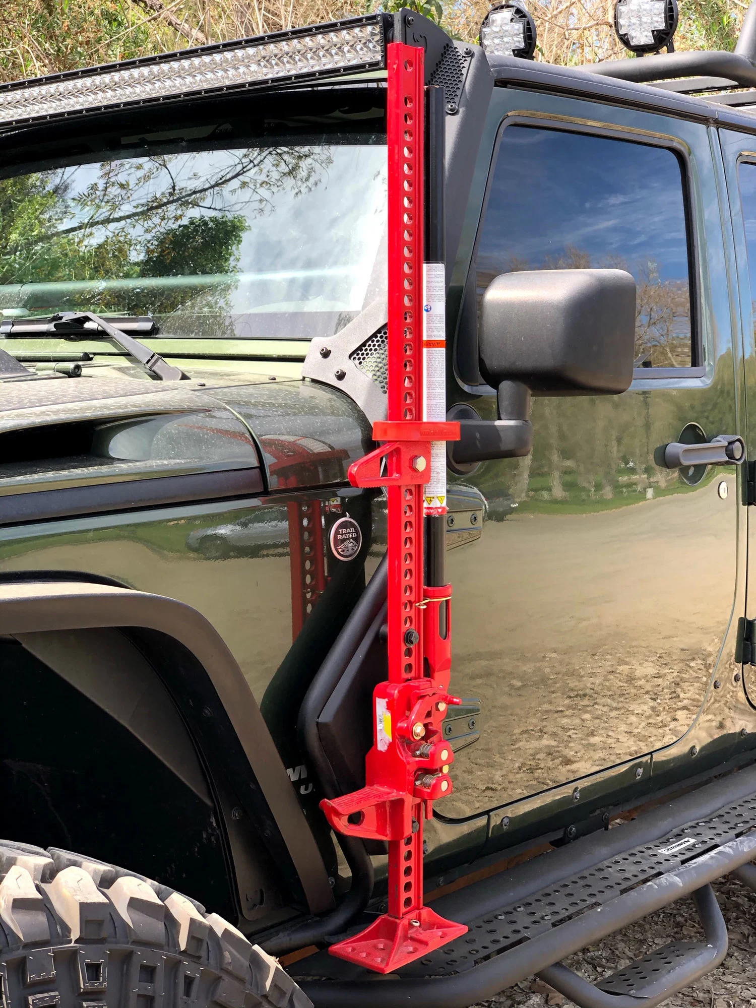 Go Rhino 701003T Exterior Jack Mount for 07-18 Jeep Wrangler JK & Wrangler Unlimited JK