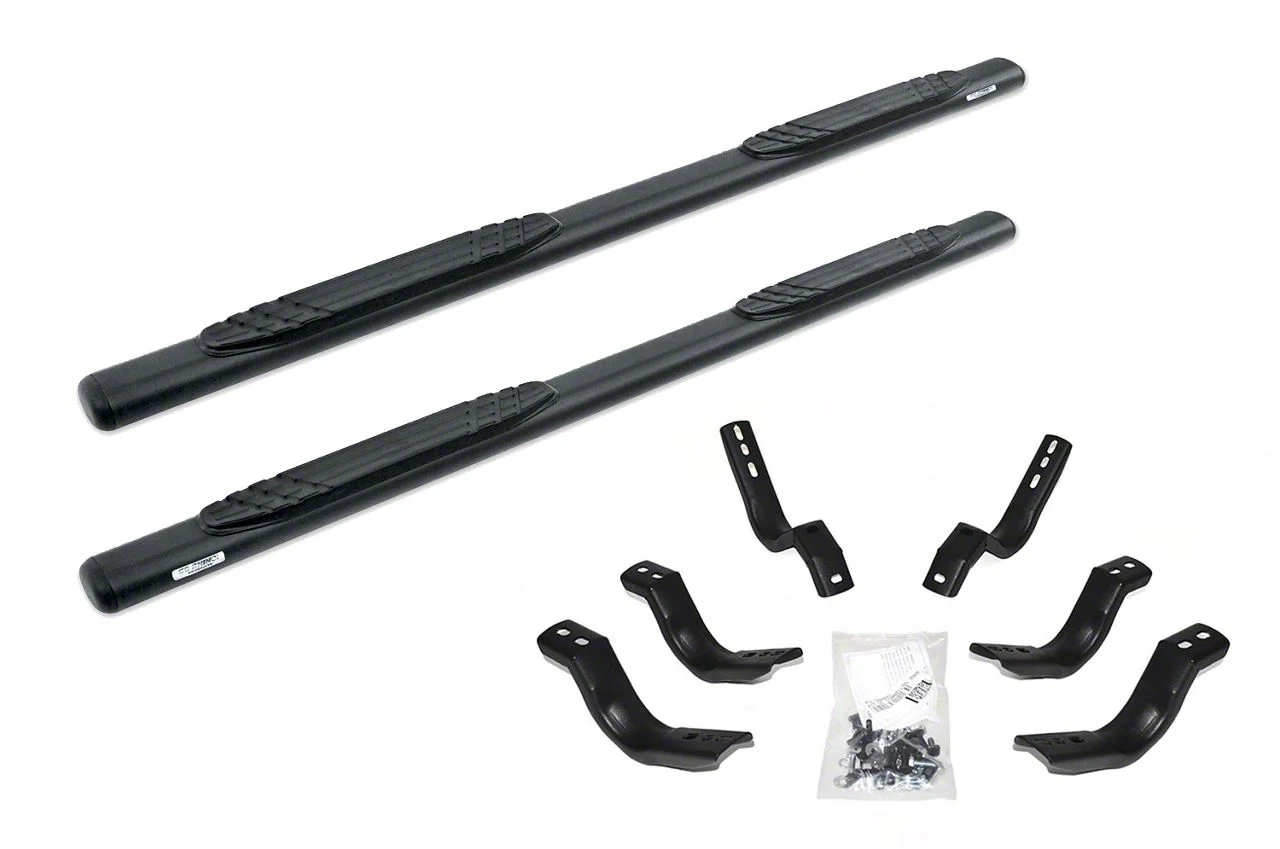 Go Rhino 4-Inch 1000 Series Side Step Bars; Textured Black (20-26 Sierra 3500 HD Crew Cab)