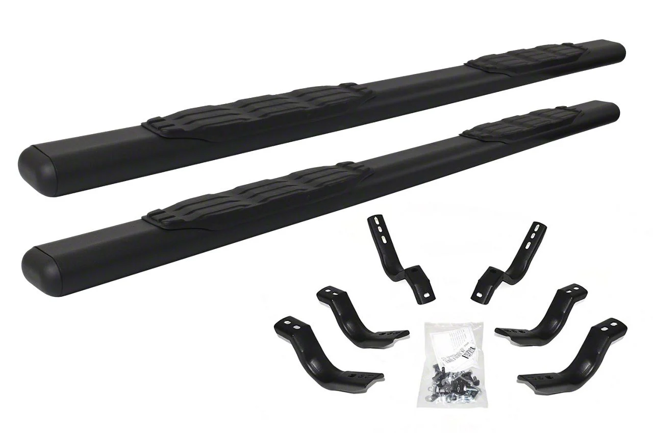Go Rhino 5-Inch 1000 Series Side Step Bars; Textured Black (15-19 6.0L Sierra 3500 HD Crew Cab)
