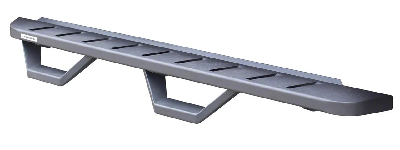 Go Rhino RB10 Running Boards with Drop Steps; Textured Black (20-26 Sierra 3500 HD Crew Cab)