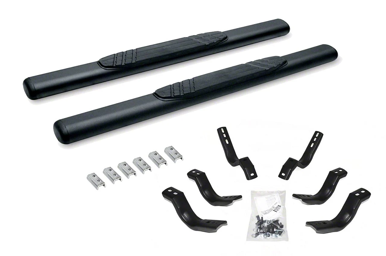 Go Rhino 4-Inch OE Xtreme Side Step Bars; Textured Black (07-10 Sierra 3500 HD Regular Cab)