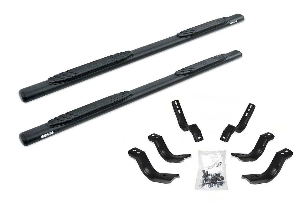 Go Rhino 4-Inch OE Xtreme Side Step Bars; Textured Black (11-14 6.0L Sierra 3500 HD Crew Cab)