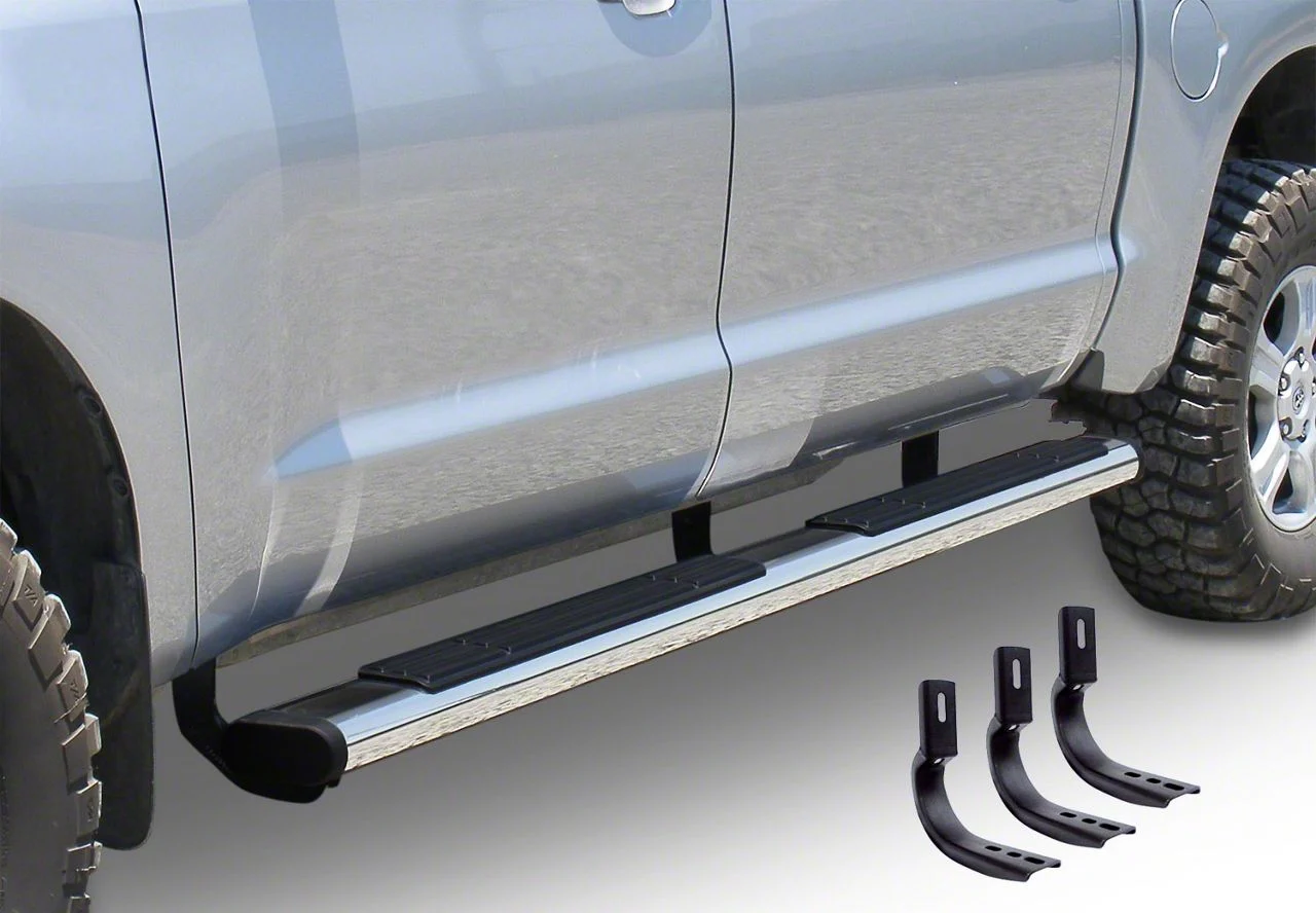 Go Rhino 6-Inch OE Xtreme Side Step Bars; Polished (11-14 6.0L Sierra 3500 HD Extended Cab)
