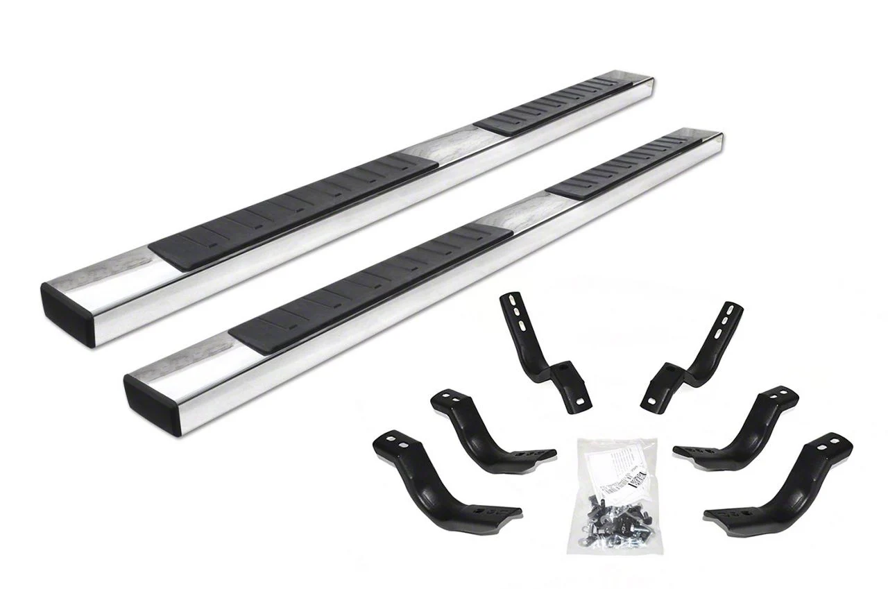 Go Rhino 6-Inch OE Xtreme II Side Step Bars; Polished (20-26 Sierra 3500 HD Double Cab)