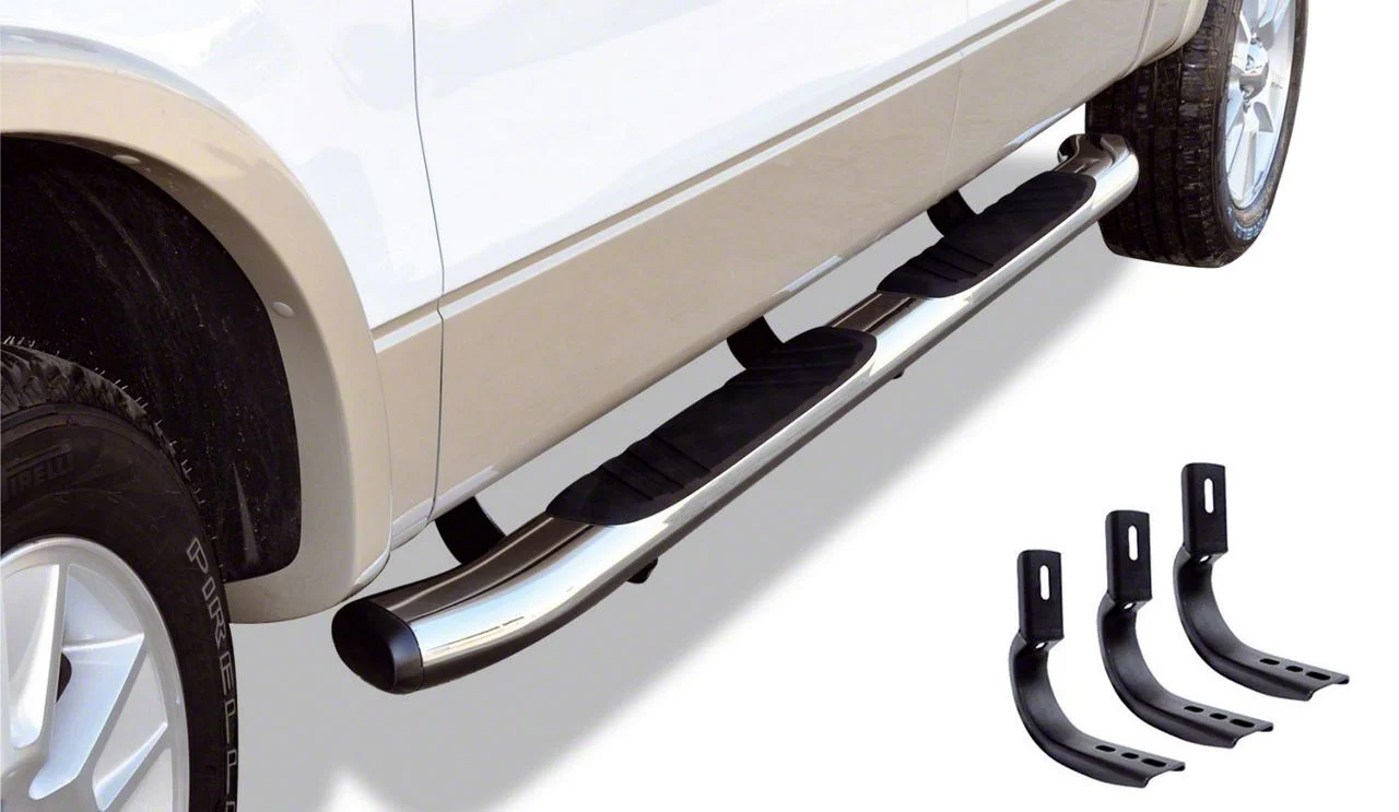 Go Rhino 5-Inch OE Xtreme Composite Side Step Bars; Black (20-26 Sierra 3500 HD Double Cab)