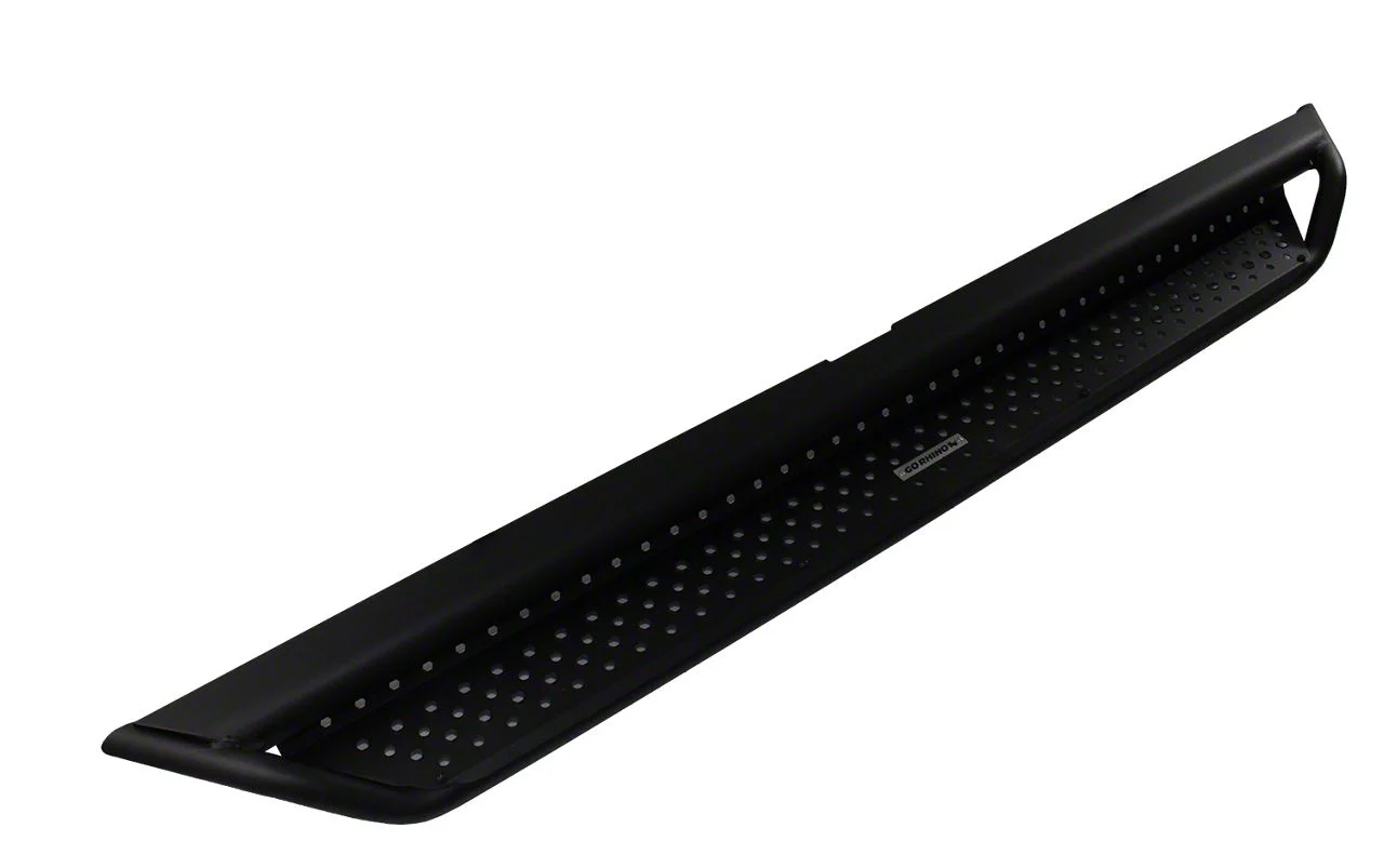 Go Rhino Dominator Xtreme D1 Side Step Bars; Textured Black (20-26 Sierra 3500 HD Crew Cab)