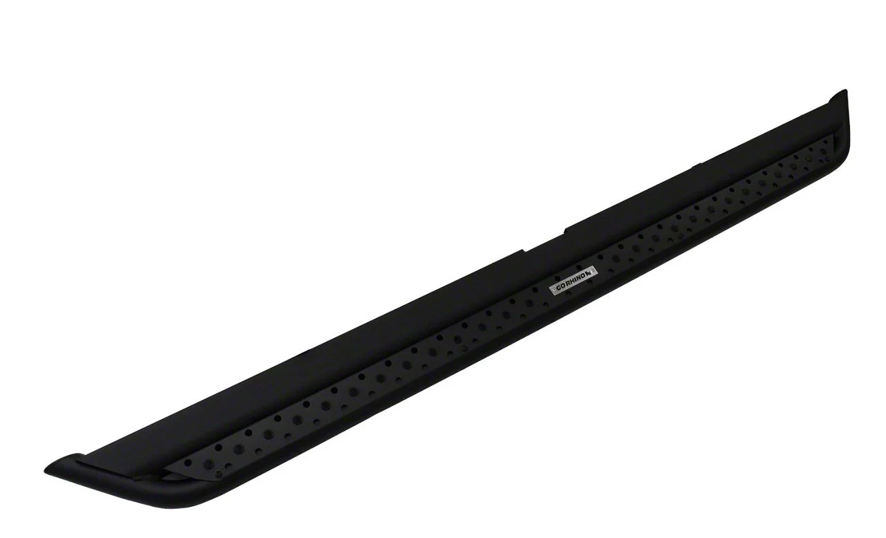 Go Rhino Dominator Xtreme DSS Slider Side Step Bars; Textured Black (20-26 Sierra 3500 HD Crew Cab)