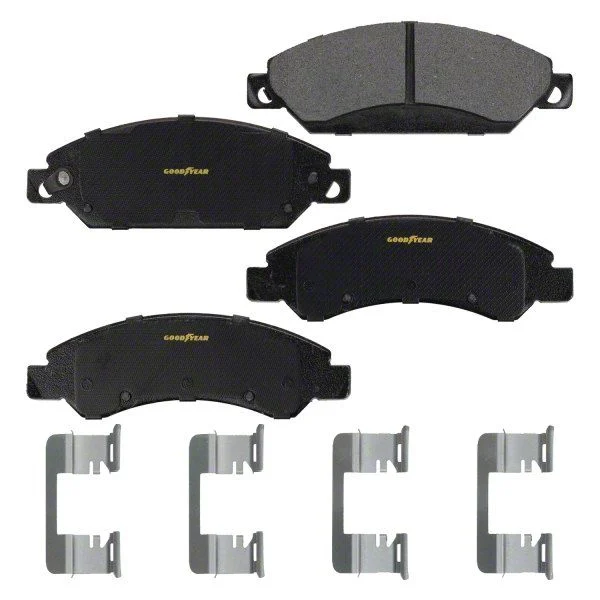 Goodyear Brakes Truck and SUV Carbon Ceramic Brake Pads; Front Pair (05-06 Sierra 1500 w/ Rear Drum Brakes)