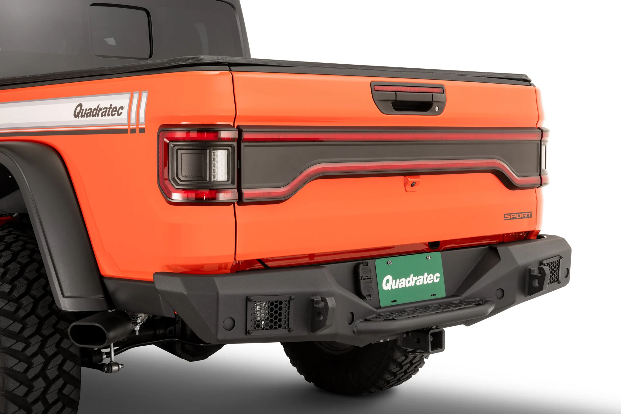 RealTruck Go Rhino 373120T Rockline Rear Full Width Bumper   for 20-26 Jeep Gladiator JT