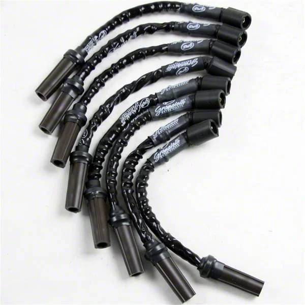 Granatelli Motor Sports High Performance Spark Plug Wires; High Temp Black (2014 Yukon)