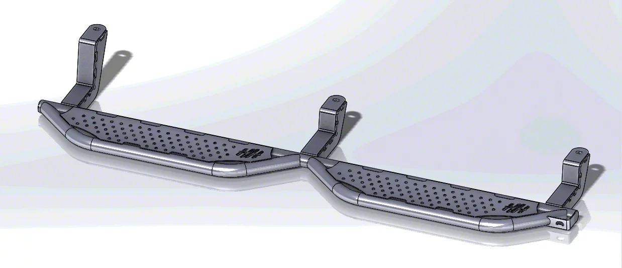 Hammerhead Cab Length Running Boards; Black (02-08 RAM 1500 Quad Cab)