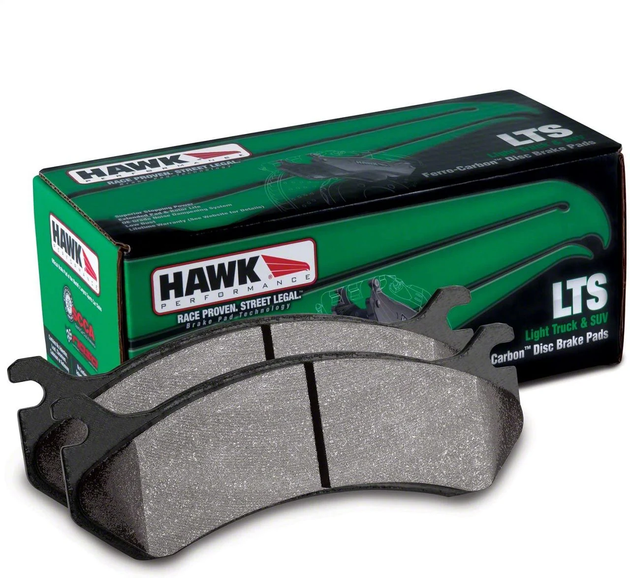 Hawk Performance LTS Brake Pads; Rear Pair (07-10 Sierra 3500 HD SRW)