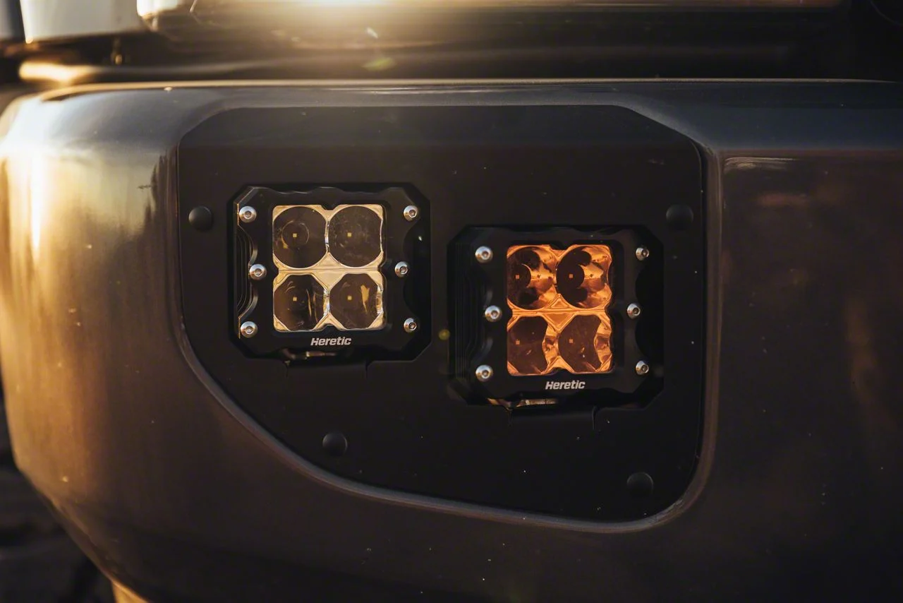 Heretic Studios LED Fog Light Kit; Flood Beam; Clear Lens (20-22 F-350 Super Duty)