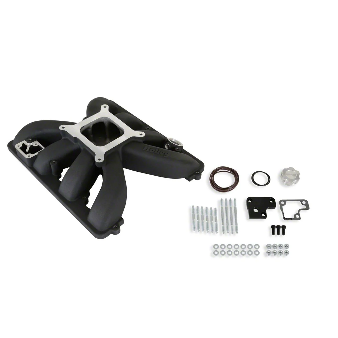 Holley GEN III HEMI Single Plane Intake Manifold for Sniper EFI/Carb; Black (09-23 V8 HEMI Charger, Excluding 6.2L)
