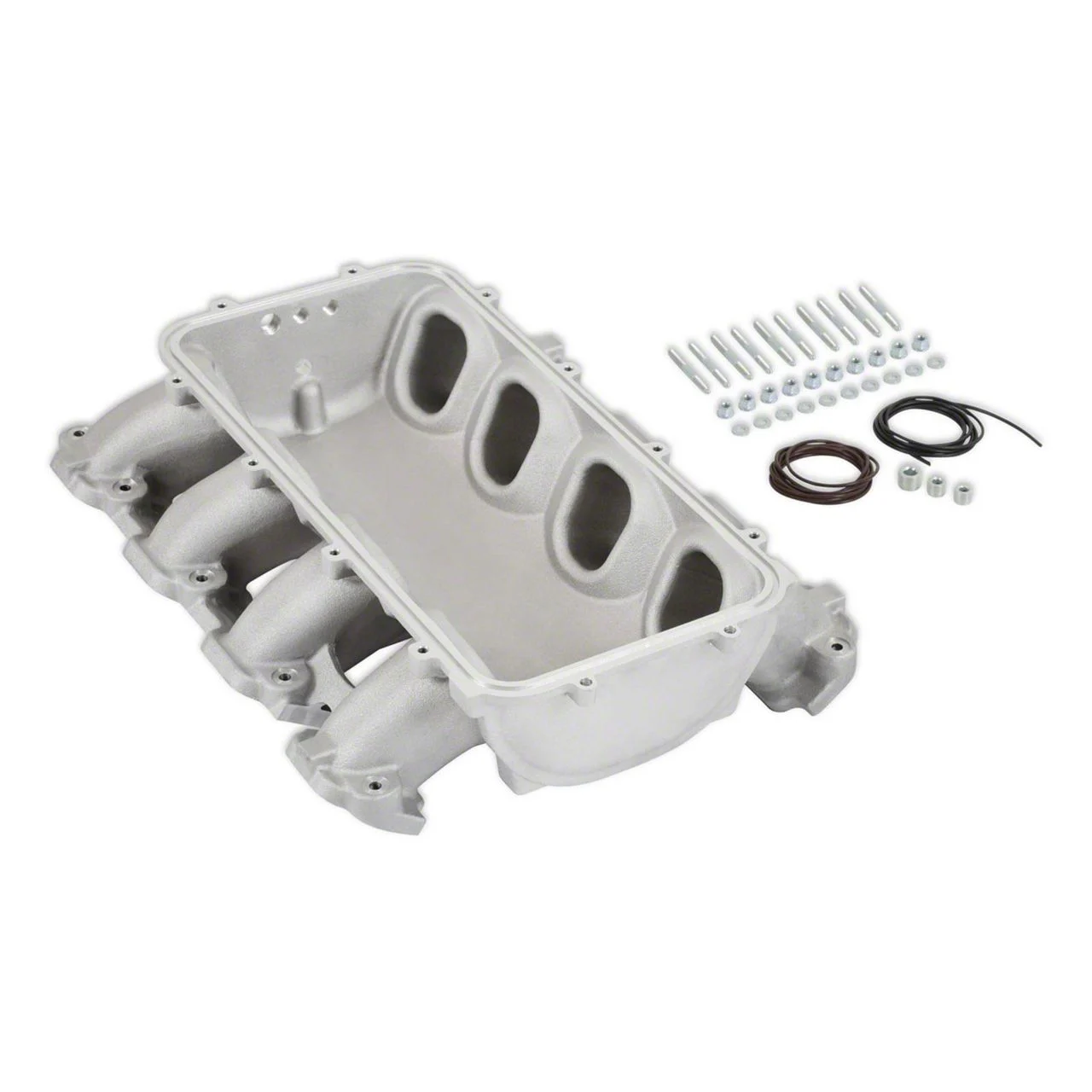 Holley EFI Lo-Ram Intake Manifold Base; Black (14-26 Corvette C7 & C8, Excluding ZR1)