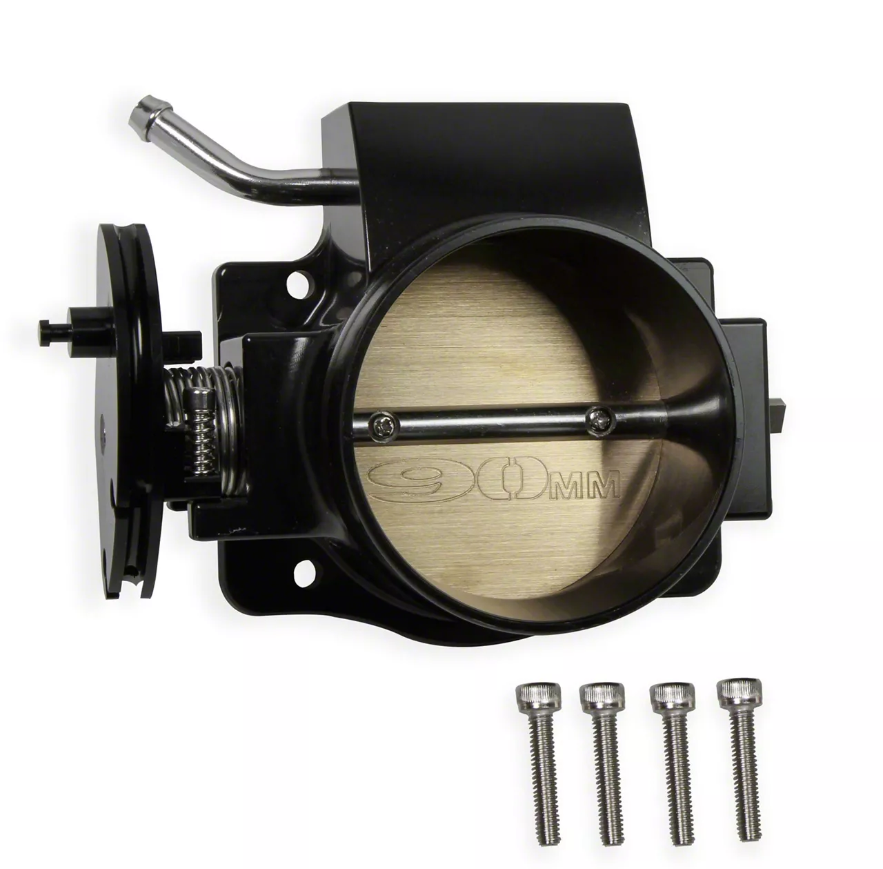 Sniper EFI 90mm Throttle Body; Cable Operated; for Sniper EFI Intake Manifolds; Black (11-14 Mustang GT)