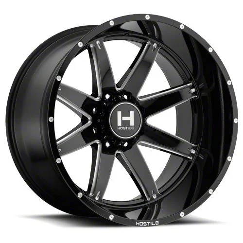Hostile Alpha Blade Cut 8-Lug Wheel; 22x12; -44mm Offset (15-19 Sierra 3500 HD SRW)