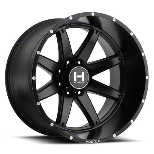 Hostile Alpha Asphalt 8-Lug Wheel; 22x12; -44mm Offset (20-26 Sierra 3500 HD SRW)
