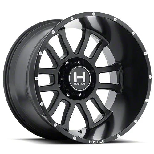Hostile Gauntlet Asphalt 8-Lug Wheel; 22x14; -76mm Offset (20-26 Sierra 3500 HD SRW)