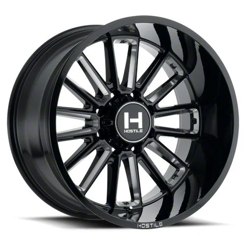 Hostile Predator Blade Cut 8-Lug Wheel; 22x12; -44mm Offset (20-26 Sierra 3500 HD SRW)