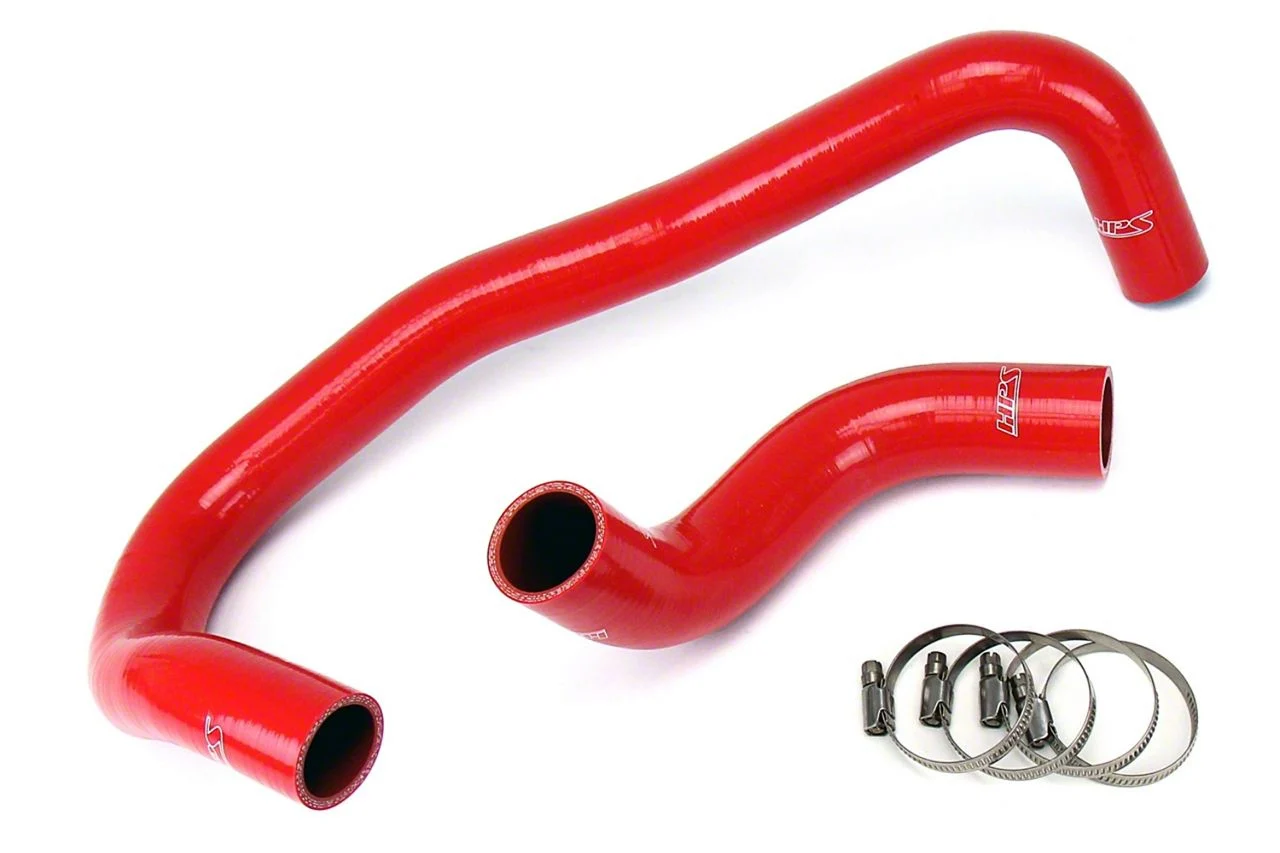 Silicone Radiator Coolant Hose Kit; Red (06-10 6.1L HEMI Charger)