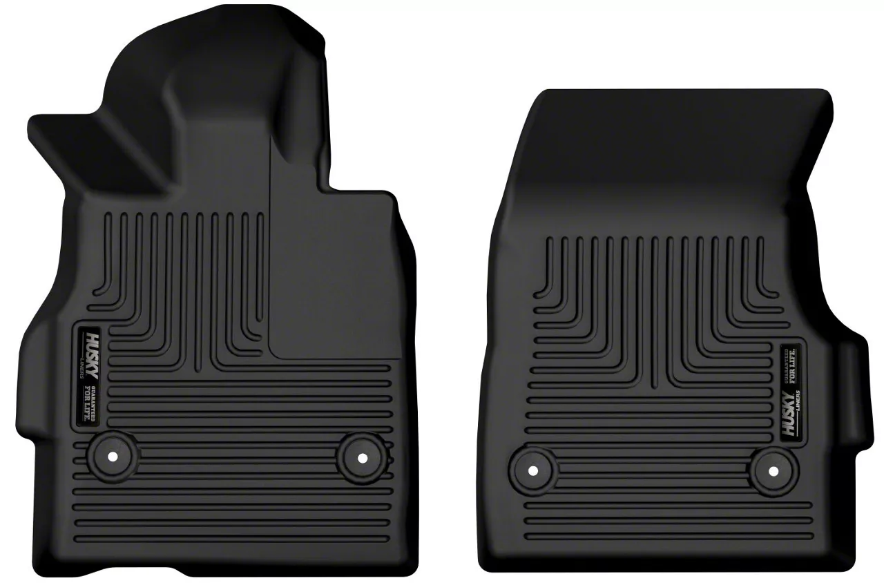 Husky Liners X-Act Contour Front Floor Liners; Black (20-26 Corvette C8)