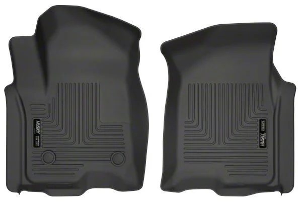Husky Liners WeatherBeater Second Seat Floor Liner; Black (20-26 Sierra 3500 HD Crew Cab w/ Rear Underseat Storage)