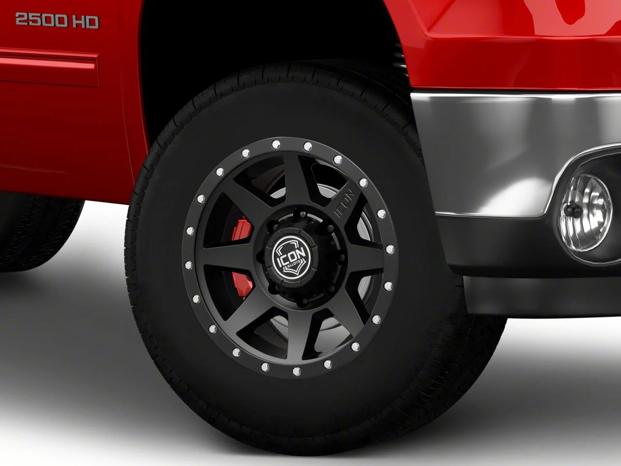 ICON Alloys Rebound HD Satin Black 8-Lug Wheel; 18x9; 12mm Offset (07-10 Sierra 3500 HD SRW)