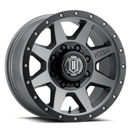 ICON Alloys Rebound HD Titanium 8-Lug Wheel; 17x8.5; 13mm Offset (07-10 Sierra 3500 HD SRW)