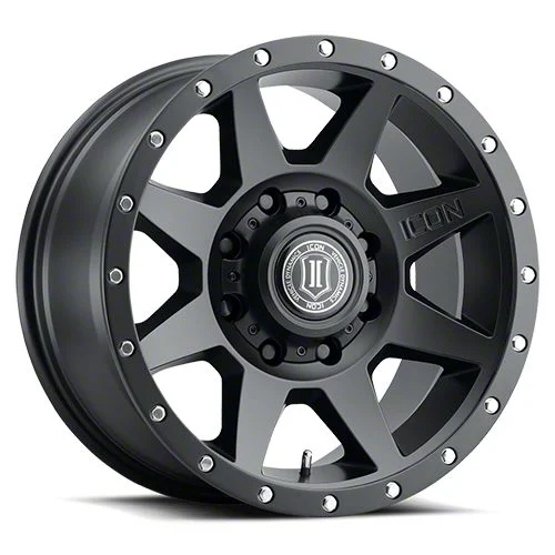 ICON Alloys Rebound Satin Black 8-Lug Wheel; 20x9; 12mm Offset (07-10 Sierra 3500 HD SRW)