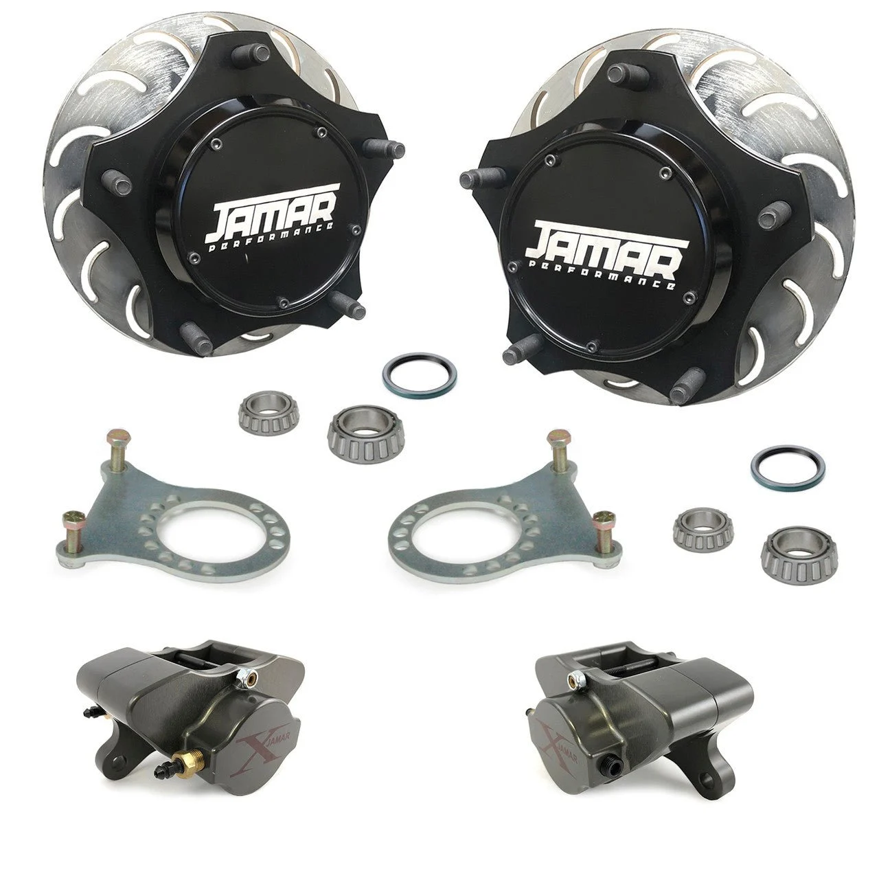 Jamar Performance USA Pro-X Front Disc Brake Kit, Combo Spindles 2 Piston Calipers