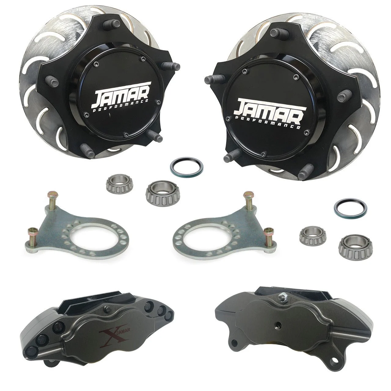 Jamar Performance USA Pro-X Front Disc Brake Kit, Combo Spindles 4 Piston Calipers
