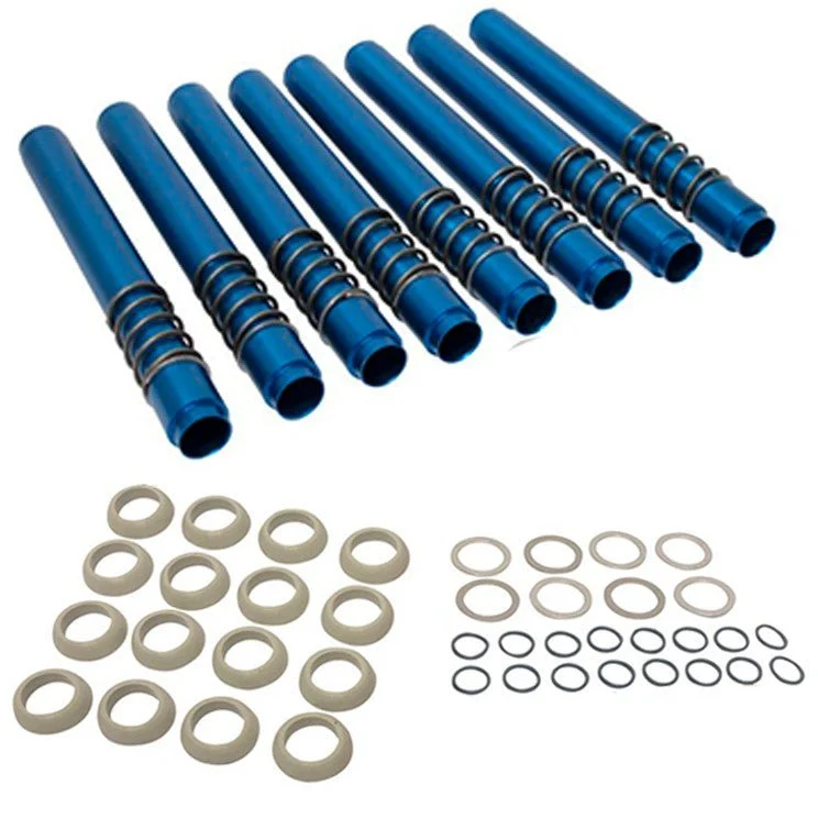 JayCee Vw Bug Pushrod Tubes, Leak Proof. Blue Anodized Finish. Set Of 8