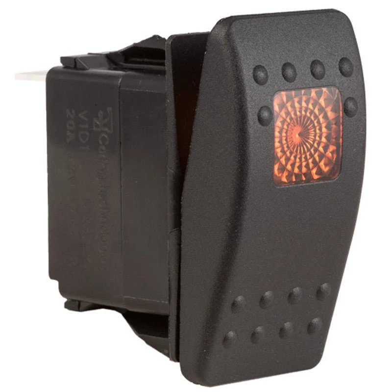K4 OFF-ON Contura II Sealed Switch W/Hard Touch Actuator One Amber Lens
