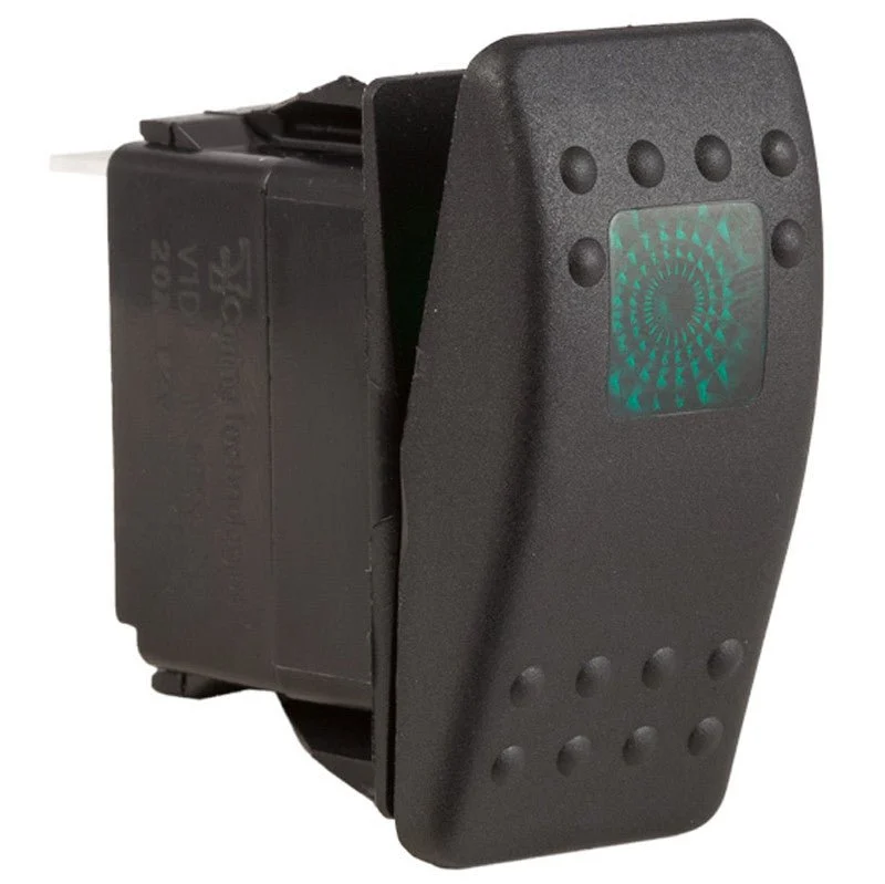 K4 OFF-ON Contura II Sealed Switch W/Hard Touch Actuator One Green Lens