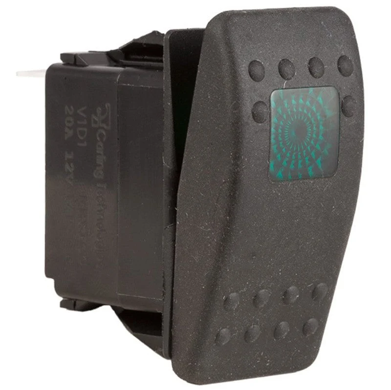 K4 OFF-ON Contura II Sealed Switch W/Soft Touch Actuator One Green Lens