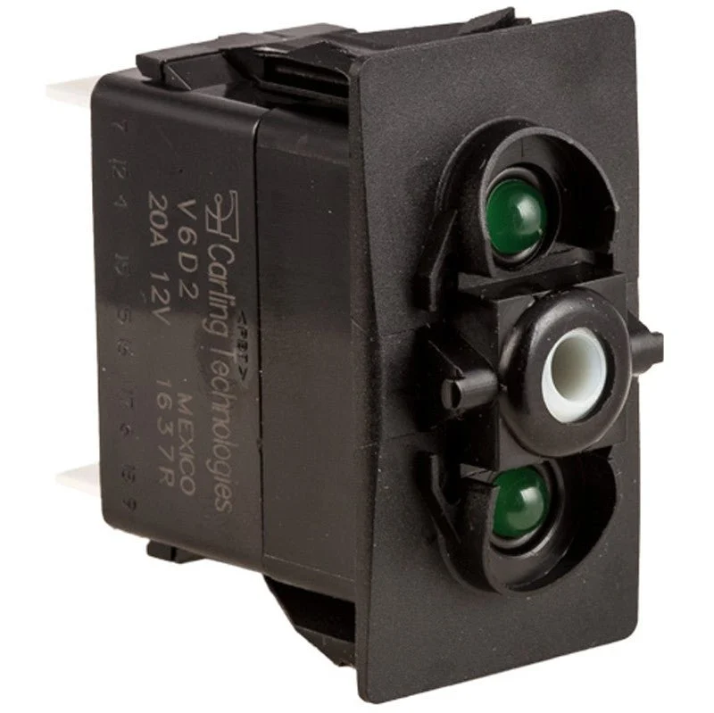 K4 ON-OFF-ON Contura II, III, & V Switch Body Only, Two Green LEDs