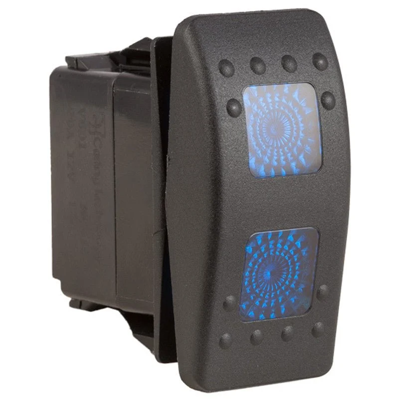 K4 ON-OFF-ON Contura II Sealed Switch W/Hard Touch Actuator 2 Blue Lenses