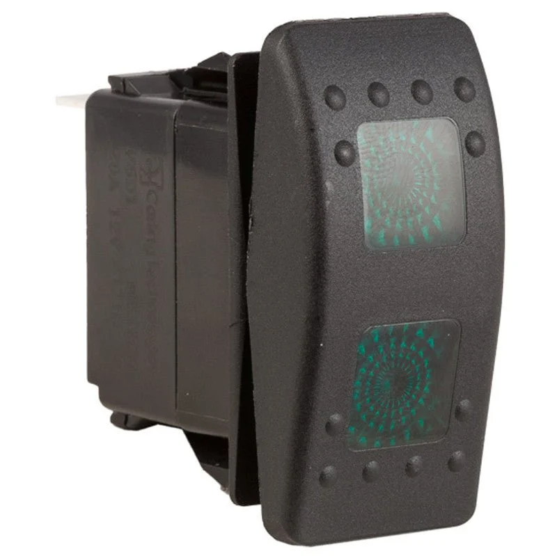 K4 ON-OFF-ON Contura II Sealed Switch W/Hard Touch Actuator 2 Green Lenses