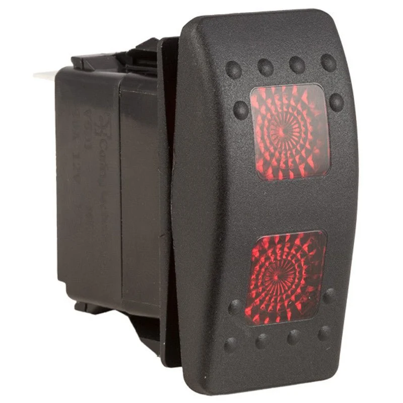 K4 ON-OFF-ON Contura II Sealed Switch W/Hard Touch Actuator 2 Red Lenses