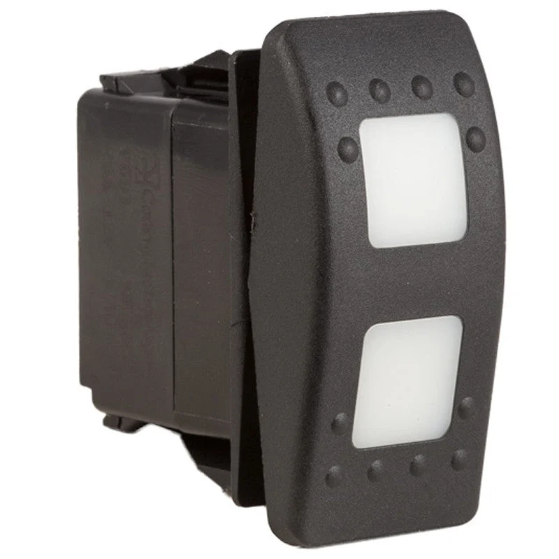 K4 ON-OFF-ON Contura II Sealed Switch W/Hard Touch Actuator 2 White Lenses