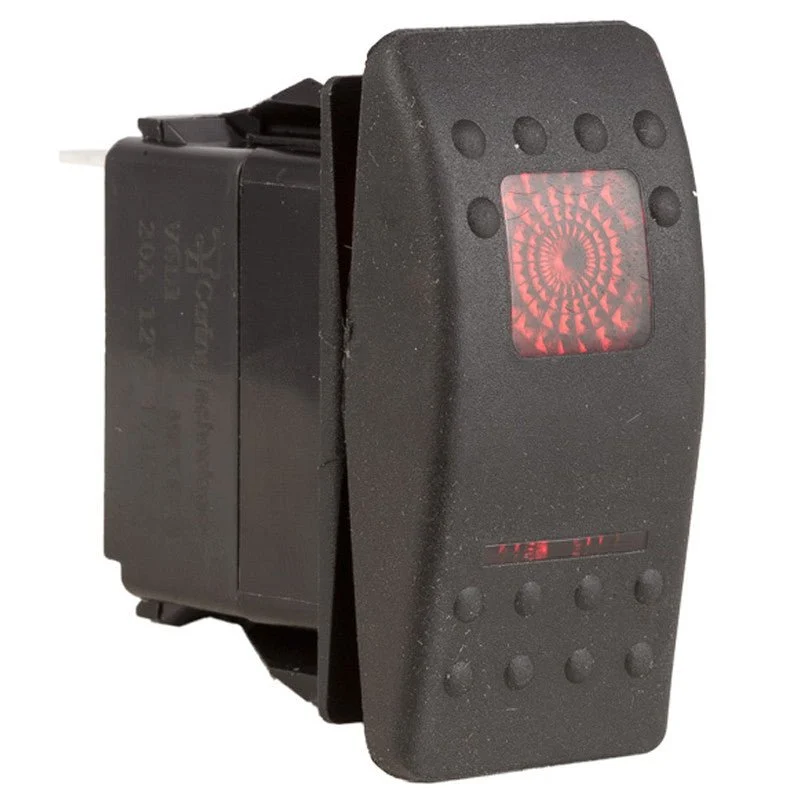 K4 ON-OFF-ON Contura II Sealed Switch W/Soft Touch Actuator 2 Red Lenses