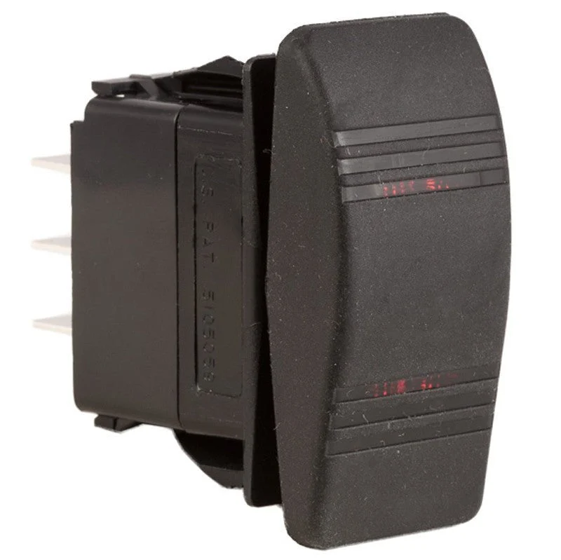 K4 ON-OFF-ON Contura III Sealed Switch W/Hard Touch Actuator Two Red Lenses